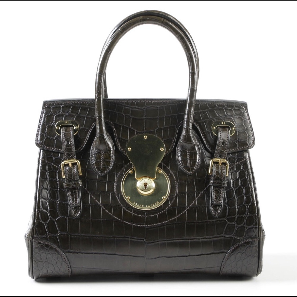 SOLD Ralph Lauren Crocodile Ricky Bag - Picture 1 of 8